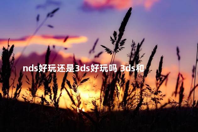 nds好玩还是3ds好玩吗 3ds和nds哪个好